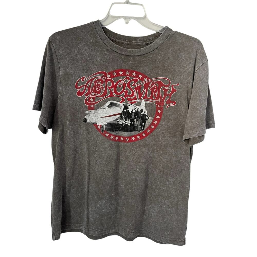 Aerosmith Graphic Band Tee Short Sleeve Crewneck Steven Tyler Casual Large